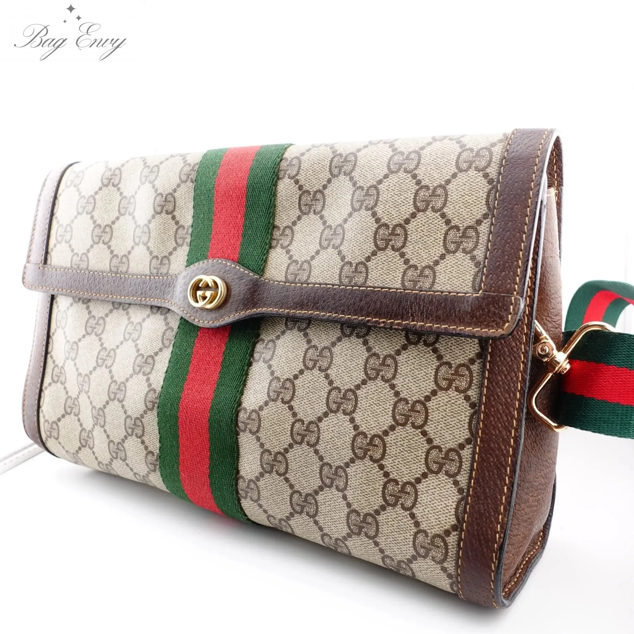GUCCI Large Ophidia Clutch with Unbranded Strap