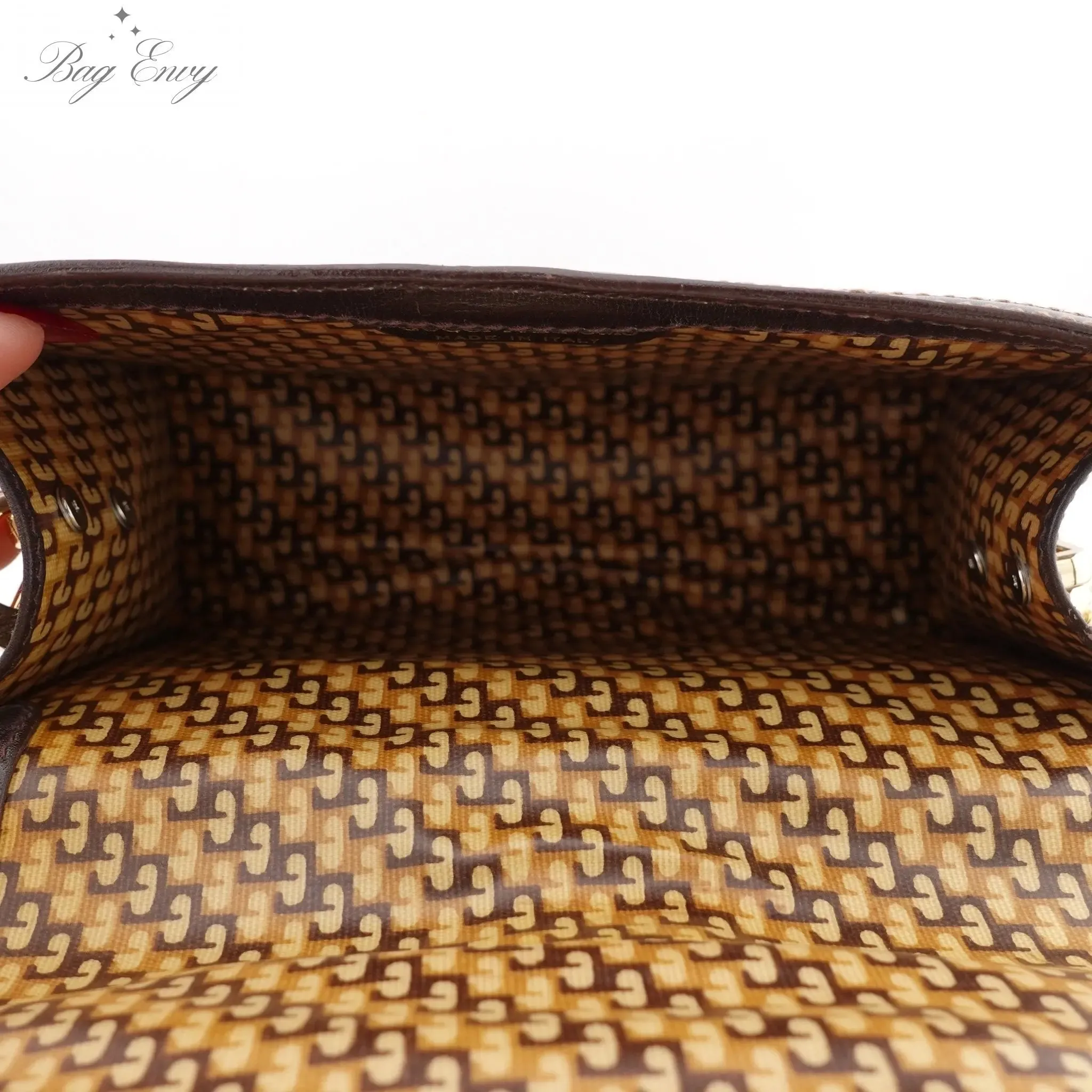 GUCCI Small Suede Ophidia Clutch with Chain