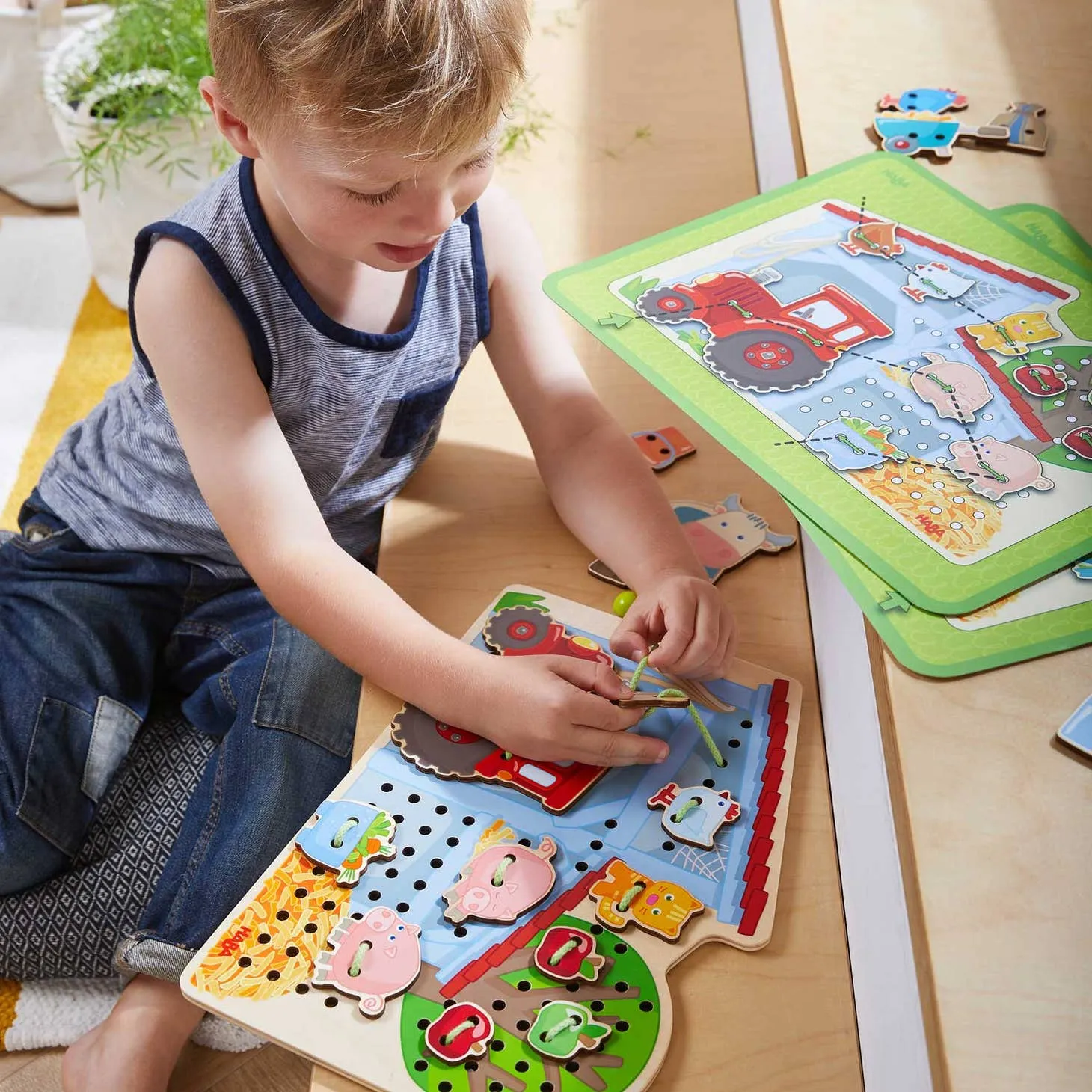 HABA Farm Threading Game