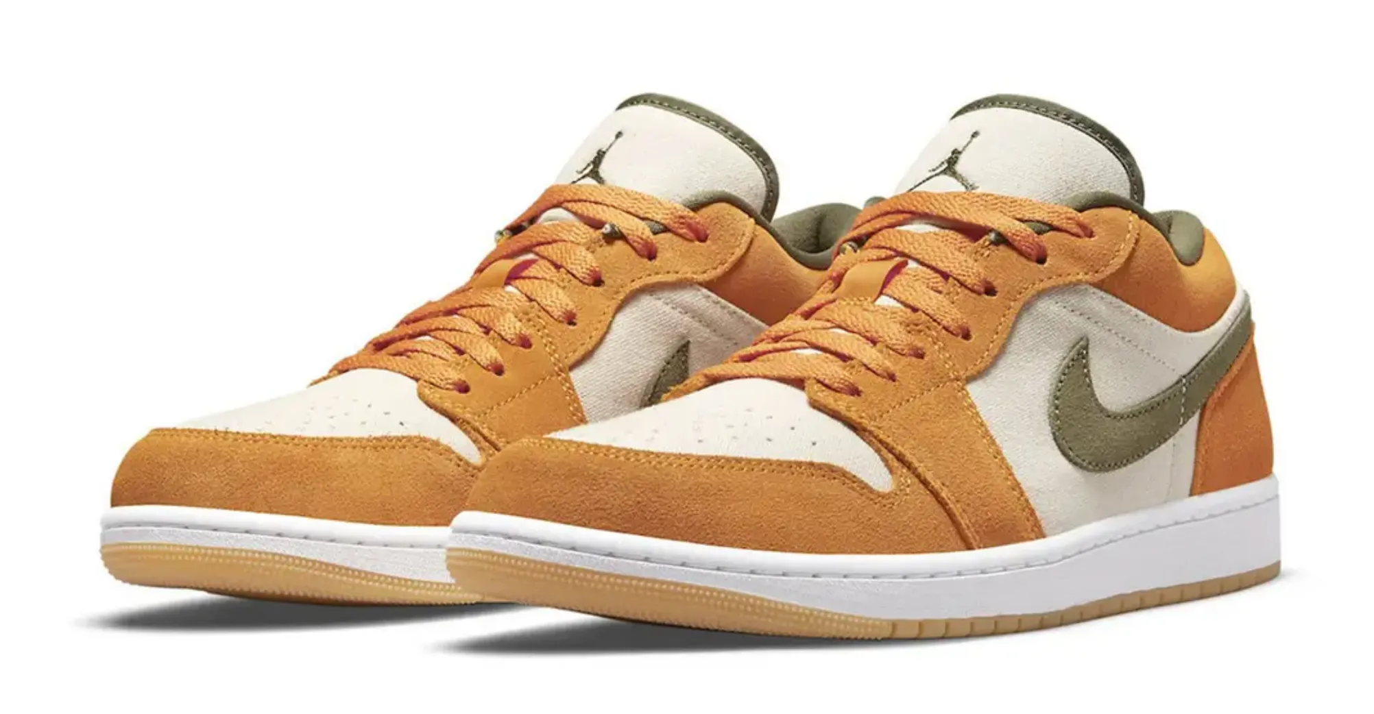 JORDAN 1 LOW ORANGE OLIVE