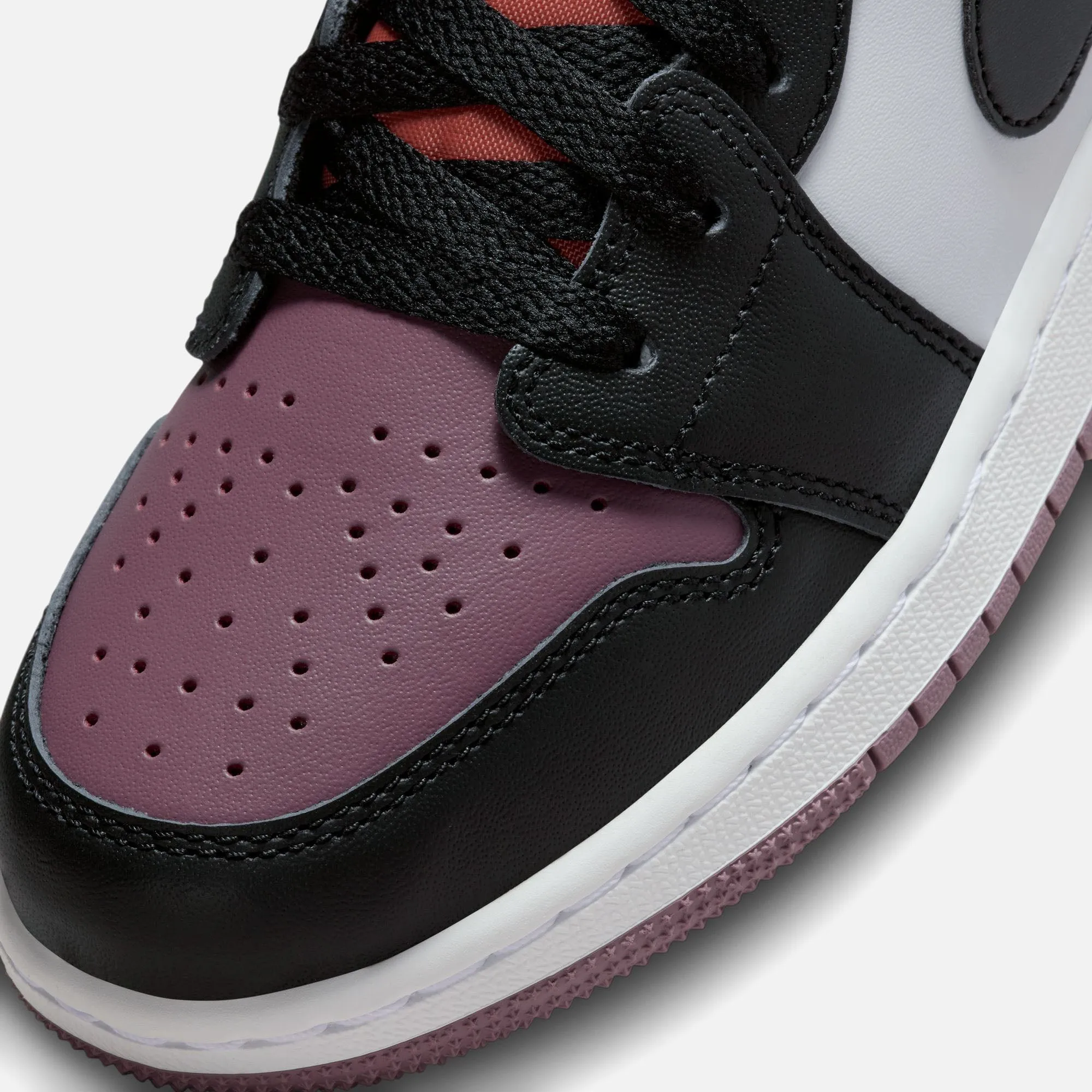 Jordan GS Air Jordan 1 Low Se - White / Black / Sky J / Orange