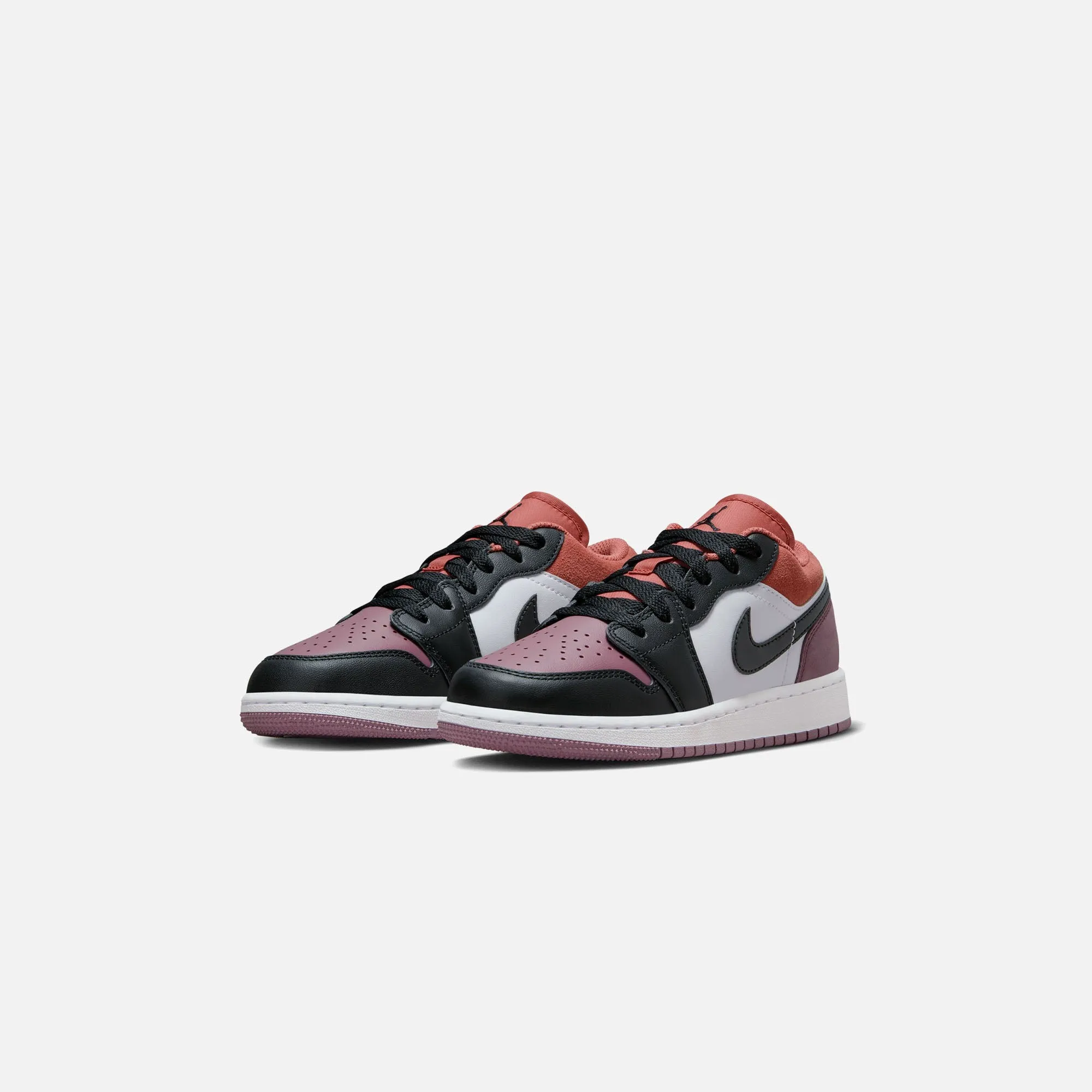 Jordan GS Air Jordan 1 Low Se - White / Black / Sky J / Orange