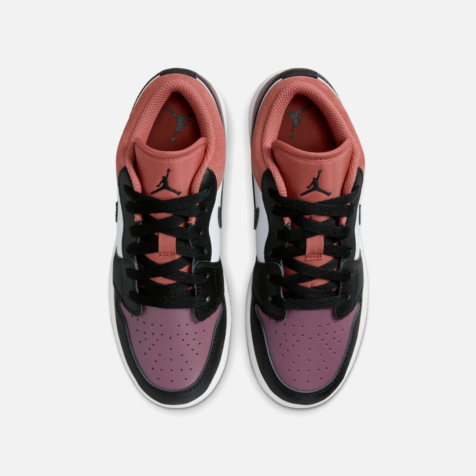 Jordan GS Air Jordan 1 Low Se - White / Black / Sky J / Orange