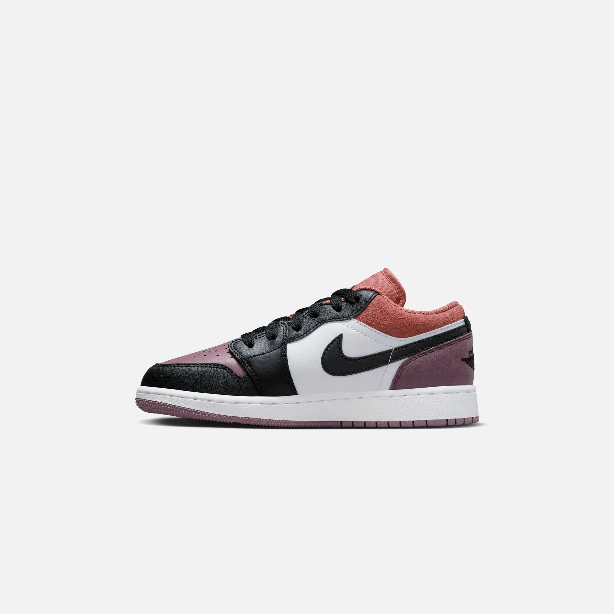 Jordan GS Air Jordan 1 Low Se - White / Black / Sky J / Orange