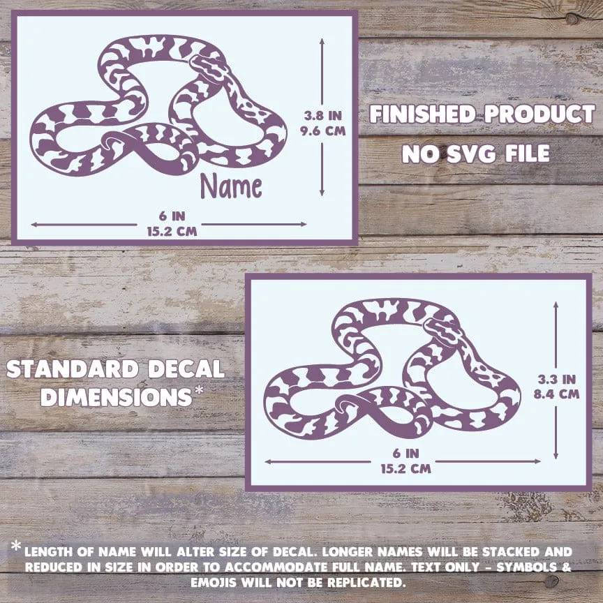 Jungle Carpet Python Decal, Waterproof Vinyl Decal, Cute Snake Reptile Gift
