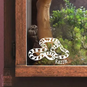 Jungle Carpet Python Decal, Waterproof Vinyl Decal, Cute Snake Reptile Gift