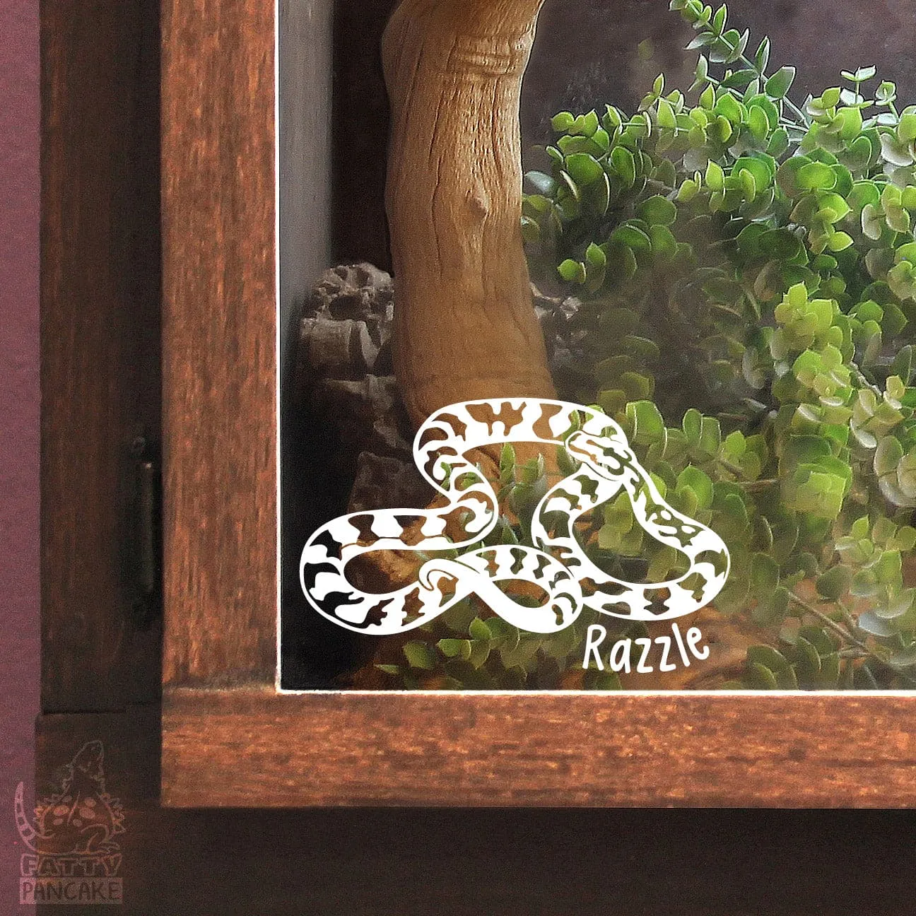 Jungle Carpet Python Decal, Waterproof Vinyl Decal, Cute Snake Reptile Gift