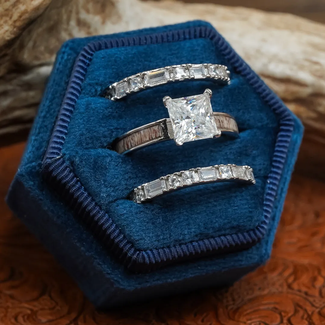 Lux Grand Kenai & Baguette Wedding Set