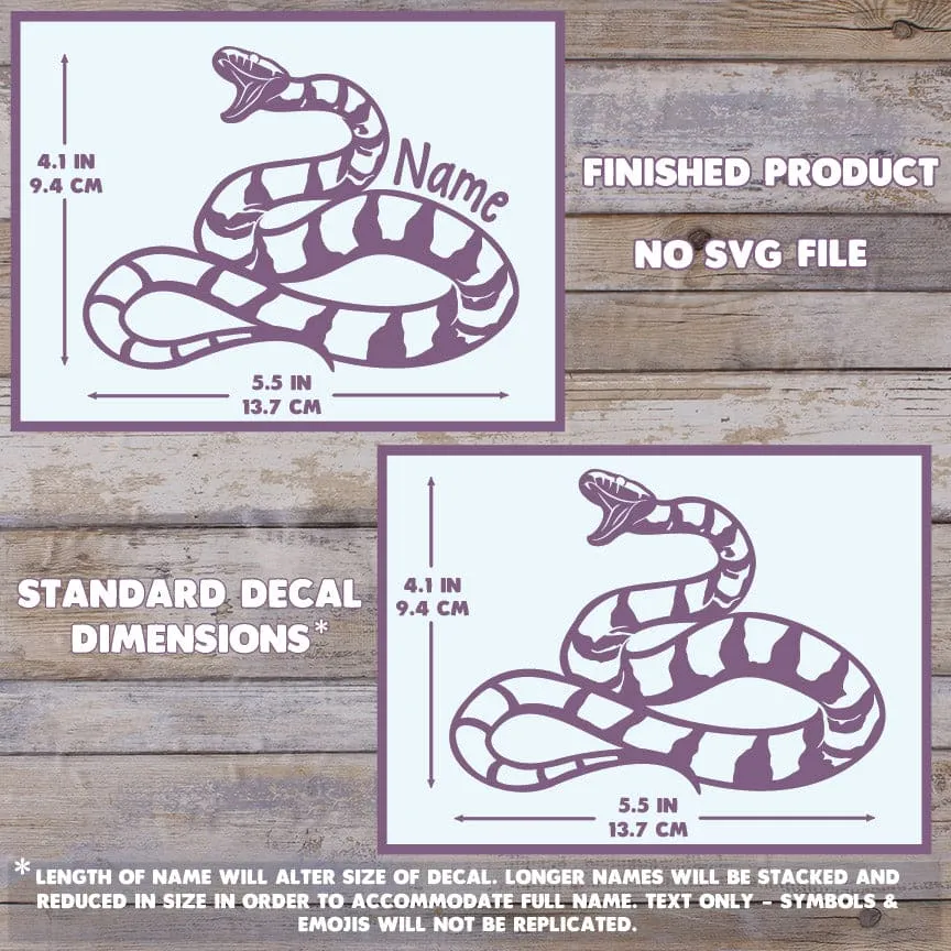 Mangrove Snake Decal, Waterproof Vinyl Decal, Cute Reptile Gift