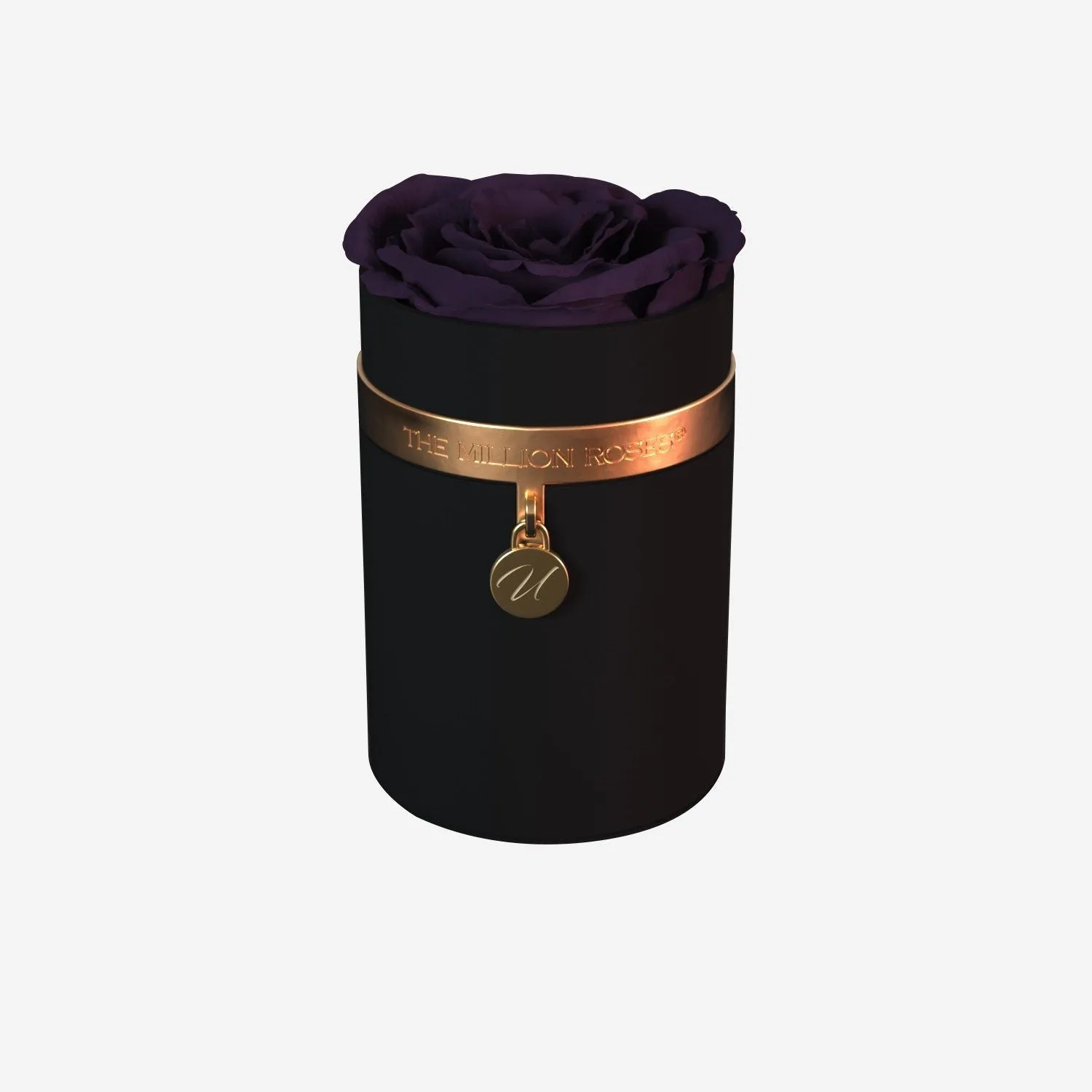 One in a Million™ Round Black Box | Charm Edition | Dark Purple Rose