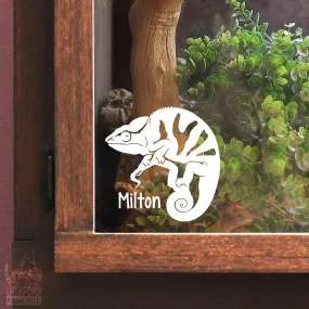 Panther Chameleon Decal, Waterproof Vinyl Decal, Cute Reptile Gift
