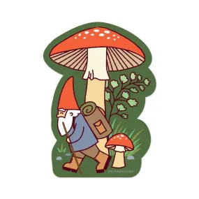 "Hiking Gnome" | Vinyl Sticker