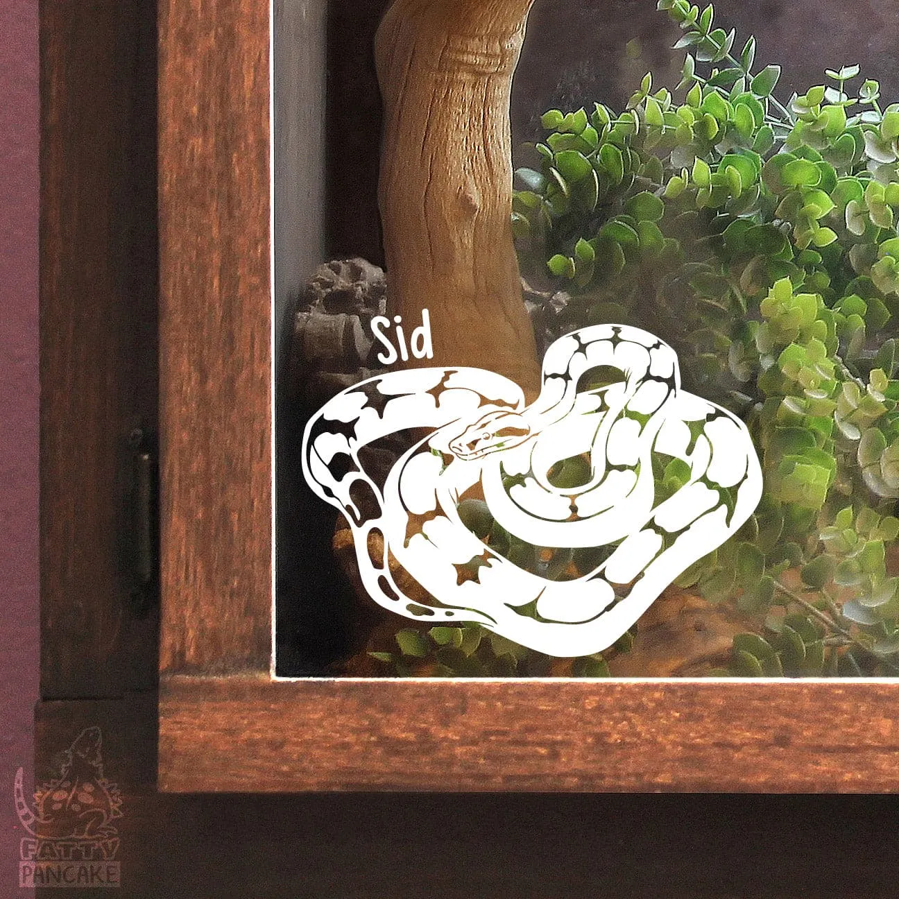 Red Tail Boa Decal, Waterproof Vinyl Decal, Cute Snake Reptile Gift