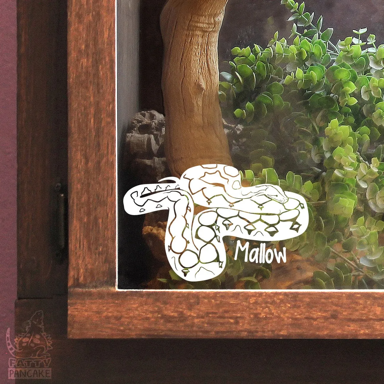 Reticulated Python Decal, Waterproof Vinyl Decal, Cute Snake Reptile Gift
