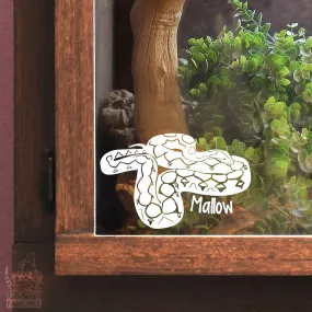 Reticulated Python Decal, Waterproof Vinyl Decal, Cute Snake Reptile Gift