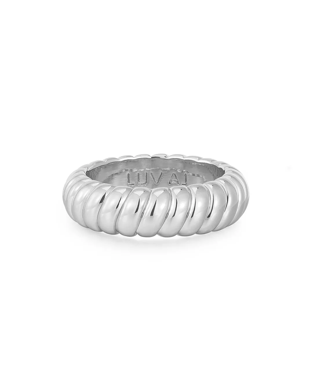 Ridged Marbella Ring- Silver