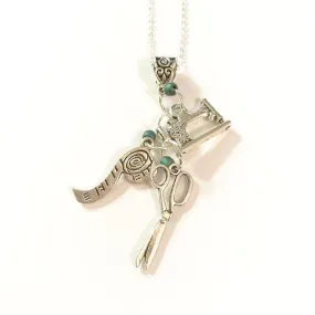Sew great! Sewing charm necklace