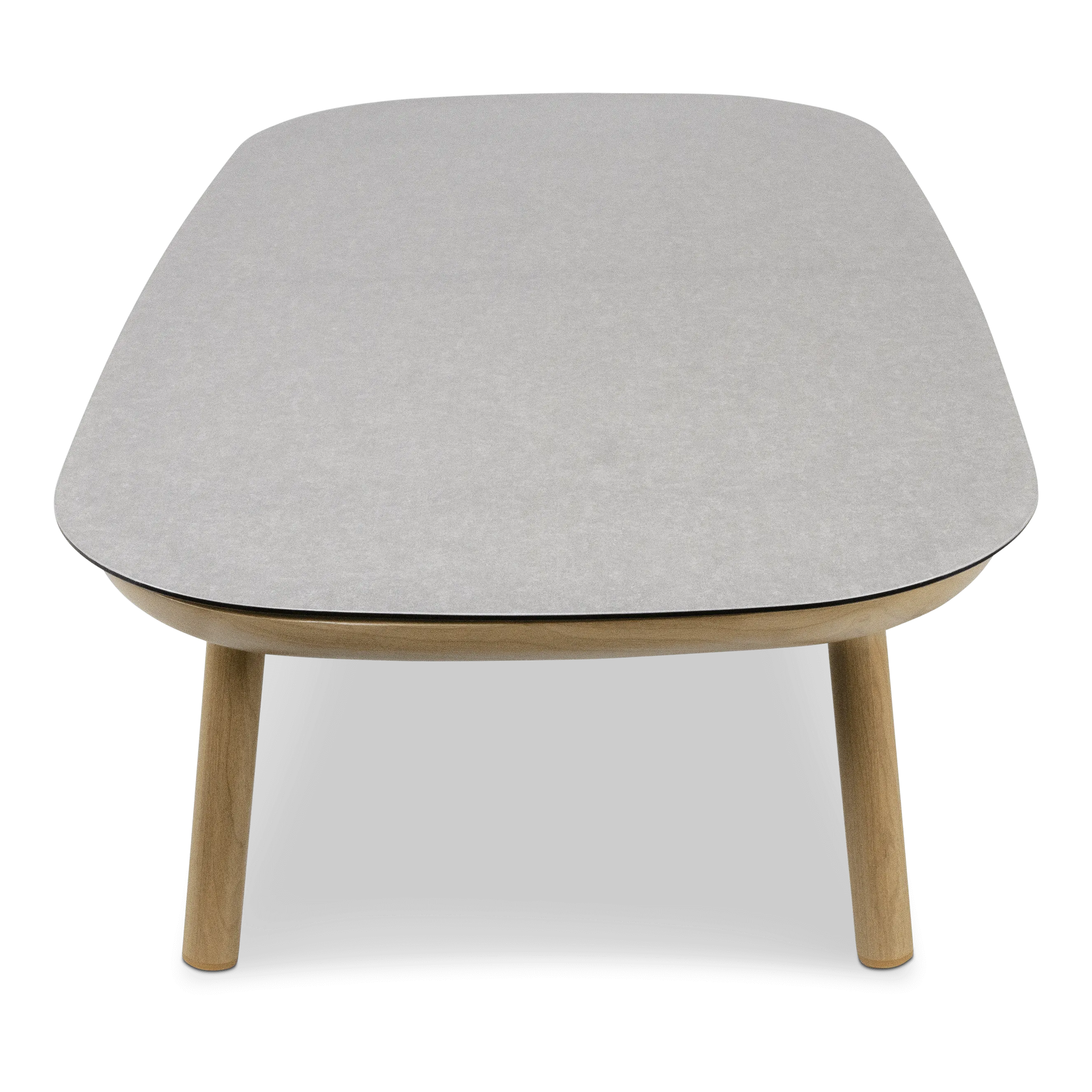 Siesta Coffee Table with Stone Finish Glass Top and Aluminium Frame