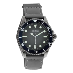 Titanium OOZOO watch with grey velcro strap - C11011