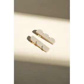 Tri Rainbow Bar | Hair Clips Set of 2 - Fog
