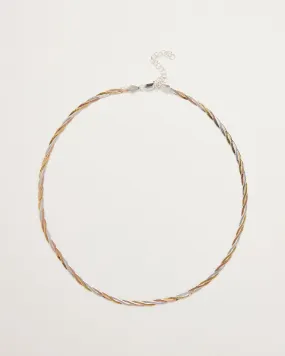 Twisted Tricolor Herringbone Chain 18"