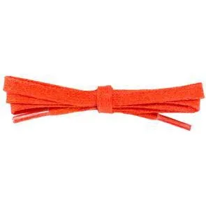Waxed Cotton 1/4 Flat Dress Laces - Citrus Orange (2 Pair Pack) Shoelaces