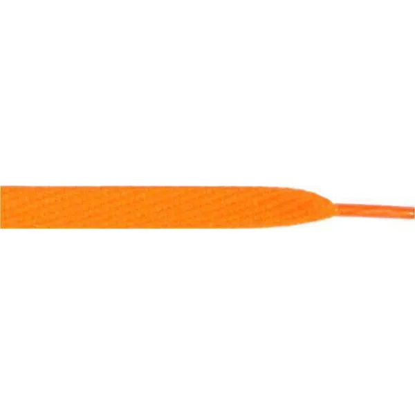 Wholesale Skateboard Flat 1/2 - Neon Orange (12 Pair Pack) Shoelaces