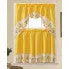 Wholesale wild flower lace Embroidered Window Curtain Set