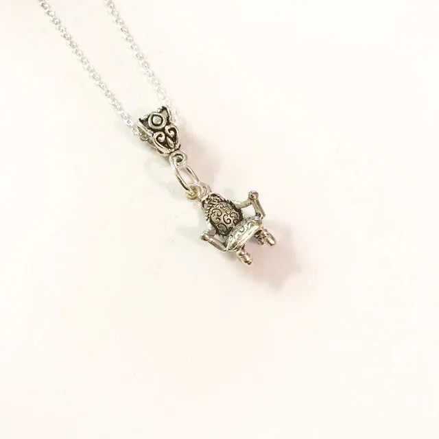 You on your throne charm necklace